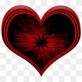 Black And Red Design, HD Png Download - 3d heart png