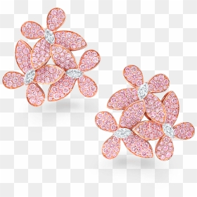 Graff Pave Butterfly Pink, HD Png Download - earings png