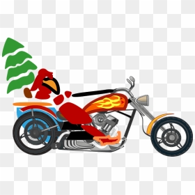 Santa On Chopper Clipart - Santa Motorcycle Png, Transparent Png - chopper png