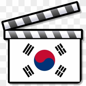 South Korea Film Clapperboard - Korean Flag, HD Png Download - korea png