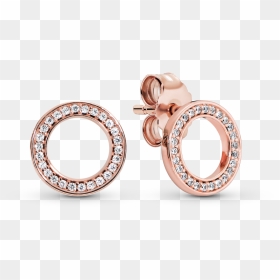 Pandora - Title - Tag - Circle Sparkling Earrings, HD Png Download - earings png
