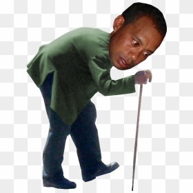 Old Man With Canes, HD Png Download - tiger woods png