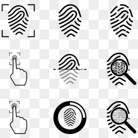 Fingerprint Svg Orange - Fingerprint Icon, HD Png Download - fingerprint icon png