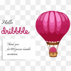 Invitation - Hot Air Balloon, HD Png Download - invitation png