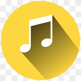 Flat Music Icon Png, Transparent Png - music note icon png