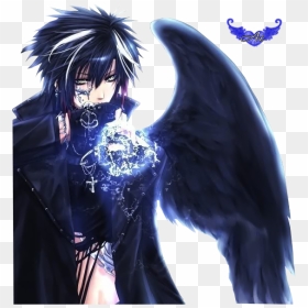 Anime Fallen Angel Male , Png Download - Anime Black Angel Wings, Transparent Png - fallen angel png