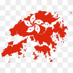 Hong Kong Flag Map, HD Png Download - thailand flag png