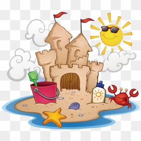 Beach Sand Castle Clipart, HD Png Download - sand castle png