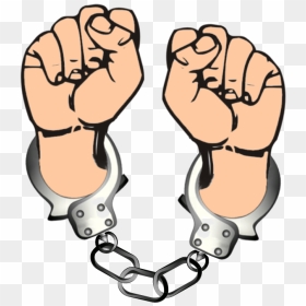 Handcuffs Png File - Handcuffs With Hands Clipart, Transparent Png - Vhv