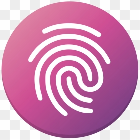 Fingerprint Icon White Background, HD Png Download - fingerprint icon png