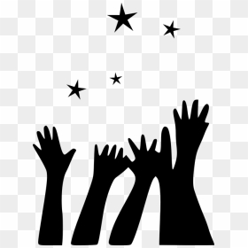 Goal, Hands, Reach, Stars - Ambition Clipart, HD Png Download - stars icon png
