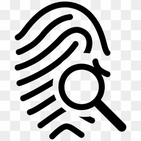 Transparent Magnifying Glass Icon Png - Cartoon Fingerprint Magnifying Glass, Png Download - fingerprint icon png