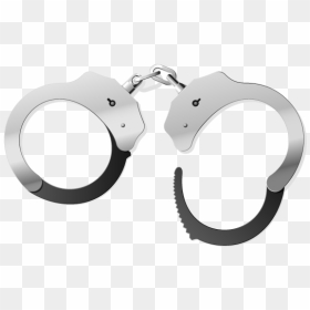 Silver Handcuffs Png Free Download - Handcuffs Illustration, Transparent Png - hand cuffs png