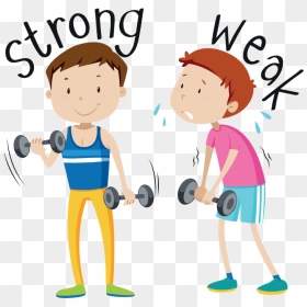 Strong Vs Weak, Life Vs Live - Strong Weak Clipart, HD Png Download - strong png