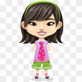 Asian Vector Woman - Girl Cartoon Fortune Cookie, HD Png Download - asian girl png