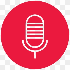 Microphone Logo Transparent Red Circle Png, Png Download - recording icon png