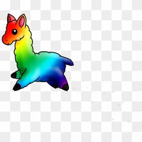 Cartoon Rainbow Llama , Png Download - Rainbow Llama Transparent, Png Download - realistic rainbow png