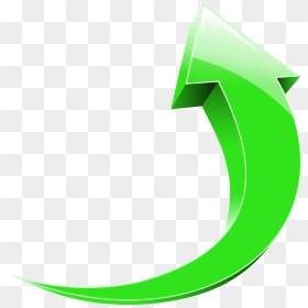 Green Curved Arrow Png, Transparent Png - squiggly arrow png