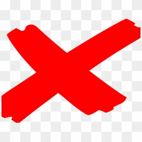 X Marks The Spot Clip, HD Png Download - red cross out png