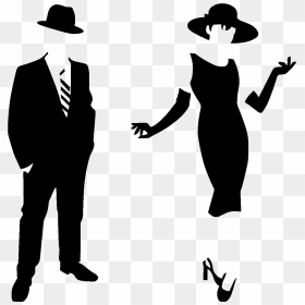 Sticker Silhouette Homme Et Femme Wall Decals - Ladies And Gentlemen Png, Transparent Png - gentleman png