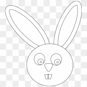 Rabbit Black White Line Art 1969px - Domestic Rabbit, HD Png Download - squiggly arrow png