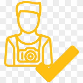 Yellow Node Influencer With A Check Mark Icon Against - Food Influencer Icon Png, Transparent Png - checkmark icon png