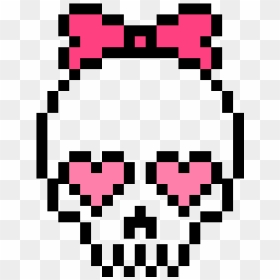 Easy Ghost Pixel Art, HD Png Download - cute skull png