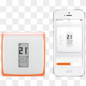 Thermostat With App For Smartphone/iphone Netatmo Nth01 - Edf Heatsmart, HD Png Download - thermostat png