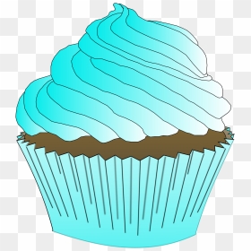 Chocolate Teal Cupcake Clip Arts - Cupcake Clipart Transparent Background Cupcake Png, Png Download - cup cake png