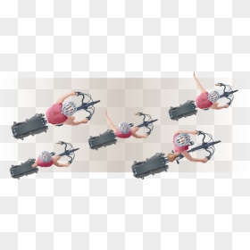 Bicyclist From Top, HD Png Download - bicyclist png
