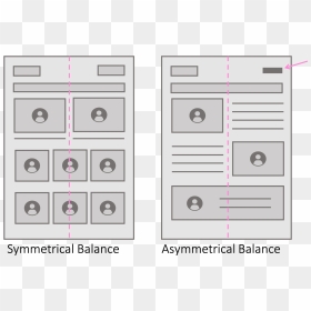 A Symmetrically Balanced Wireframe - Symmetrical Vs Asymmetrical Balance Report, HD Png Download - red arrow .png