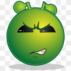 Emojis Determinado Clipart , Png Download - Smiley Green Alien, Transparent Png - worried emoji png