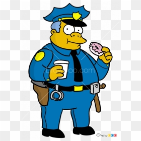 665 X 936 - Chief Wiggum, HD Png Download - simpsons donut png