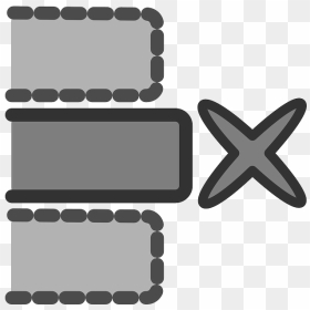Flat, Theme, Action, Delete, Row, Icon - Middle Clipart Black And White, HD Png Download - action icon png