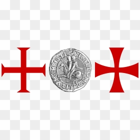 Seal And Cross Of The Knights Templar - Coin, HD Png Download - templar cross png