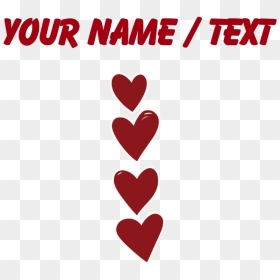 Custom Vertical Red Hearts Classic Thong - Heart, HD Png Download - red hearts png