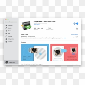 Image2icon By Mac App Store From Uigarage - Web App Store Ui Design, HD Png Download - play store icon png