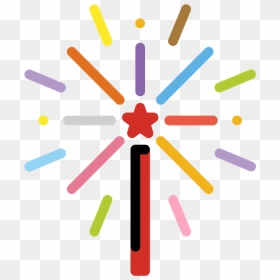 Fireworks Emoji Clipart - Coquelicot, HD Png Download - fireworks .png