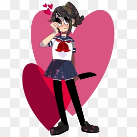 Yandere Simulator Red Pink Vertebrate Fictional Character - Transparent Yandere Simulator Heart, HD Png Download - yandere png