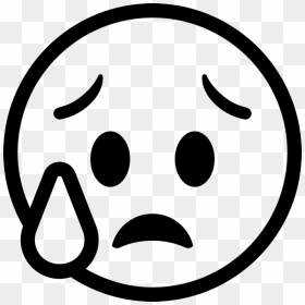 Open Mouth And Cold Sweat Emoji Rubber Stamp - Transparent Background Sweat Emoji, HD Png Download - sweat emoji png