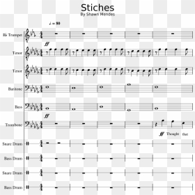 Stiches Sheet Music 1 Of 31 Pages - Trombone Sheet Music Shape Of You, HD Png Download - stiches png