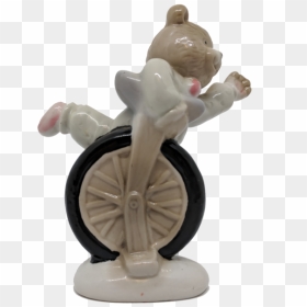Porcelain Bear On A Unicycle - Figurine, HD Png Download - unicycle png