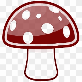Red, Black, Simple, Food, Outline, Drawing, Mushroom - Transparent Background Mushroom Clipart Transparent, HD Png Download - red circle outline png