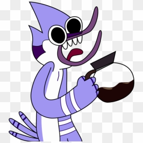 Mordecai Holding Tea Jar-ydb533 - Mordecai Regular Show Coffee, HD Png Download - mordecai png