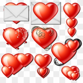 Coeurs Rouges En Kit - Heart, HD Png Download - red hearts png