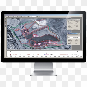 Gps Pathfinder Office On Pc Monitor - Trimble Gis Software, HD Png Download - pathfinder png
