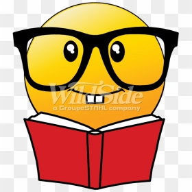 Emoji Reading Book With Glasses - Emoji Book, HD Png Download - glasses emoji png