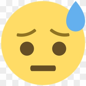Downcast Face With Sweat Emoji Clipart - People Who Overthink Meme, HD Png Download - sweat emoji png