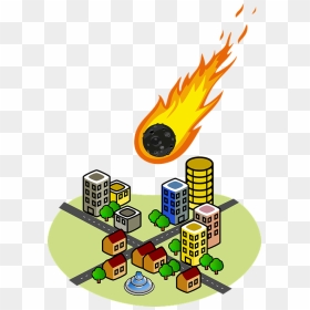 Tsunami And Earthquake Drawing, HD Png Download - meteorite png