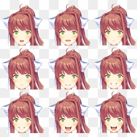 Ddlc Monika Lewd, HD Png Download - yandere png